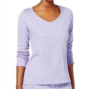 NEW CHARTER CLUB LUXURY women's long sleeve pajama top in purple